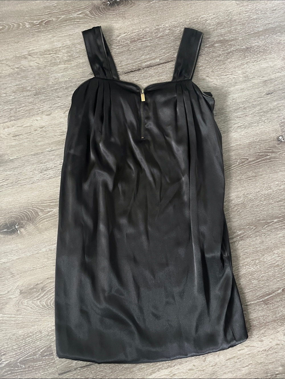RACHEL Rachel Roy Black Strapless Square-Neck Dress with Front Zip